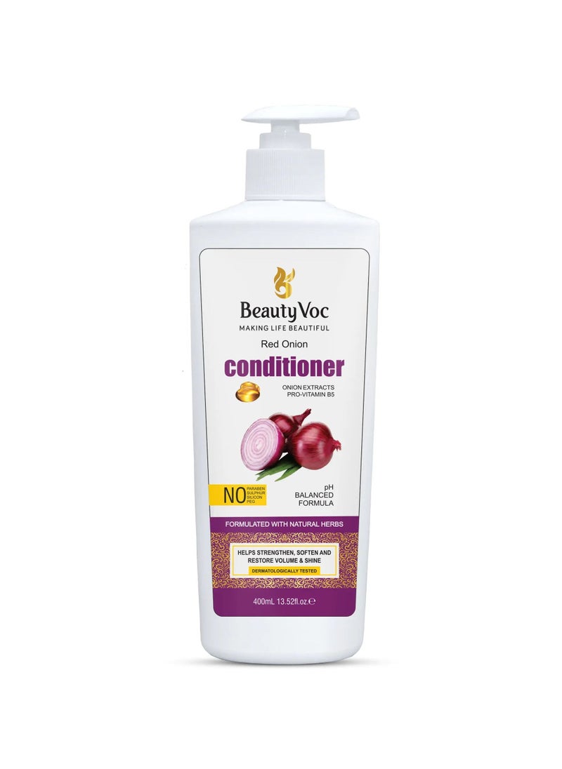 BEAUTY VOC 400ml Red Onion Conditioner Infused with Red Onion Extracts for Stronger, Smoother, Silky, Manageable Hair, Ultimate Solution for Breakage and Frizz  - Image 2