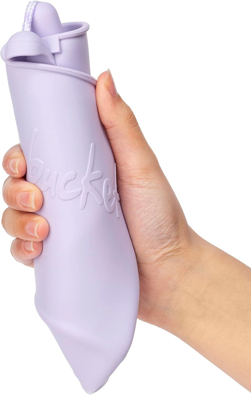 Scrunch Bucket Dusty Light Purple - Collapsible Silicone Beach Toy - Image 2