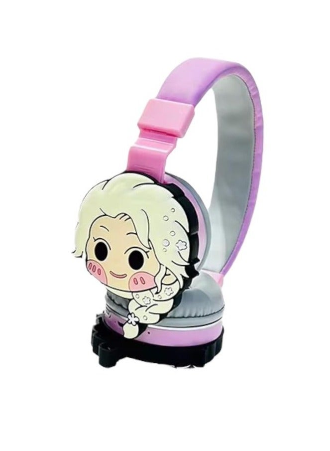 Love Wireless Bluetooth Headphones for Kids - High-Resolution Sound, 400mAh Battery, 18 Hours of Playback, Built-in Microphone, Volume Control, 3.5mm Jack, 40mm Driver - Pink - Image 1