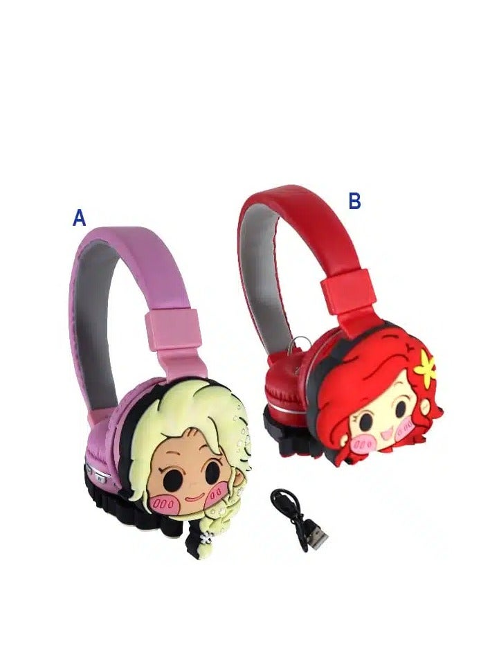 Love Wireless Bluetooth Headphones for Kids - High-Resolution Sound, 400mAh Battery, 18 Hours of Playback, Built-in Microphone, Volume Control, 3.5mm Jack, 40mm Driver - Pink - Image 3