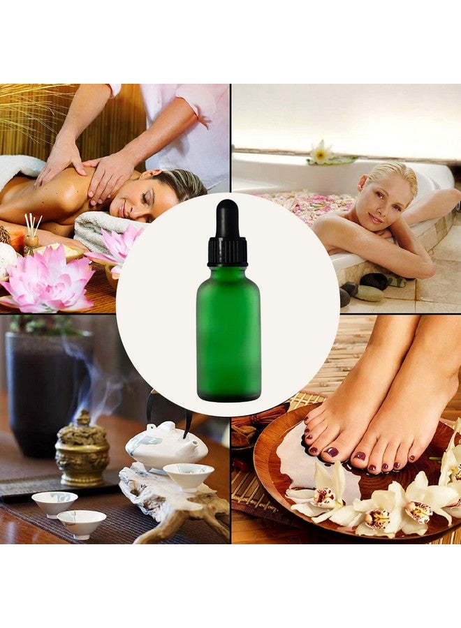 ديفينيز زجاجة ديفينيز (عبوة من قطعتين) متعددة الأغراض قابلة لإعادة التعبئة باللون الأخضر الفاتح، 30 مل مع قطارة زجاجية سوداء لمستحضرات التجميل، والمصل، والزيوت الأساسية، والمزائج، والعناية بالبشرة، والسفر، والتونر، والمشاريع المنزلية - Image 3