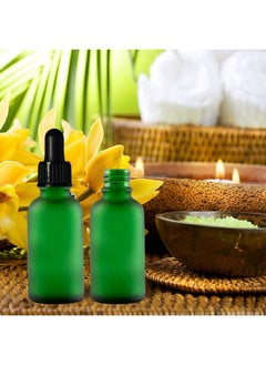 Devinez Devinez (Pack of 2) Multipurpose Refillable Green Color Frost Round Glass Bottle, 30 ml with Black Glass Dropper for Cosmetics, Serum, Essential Oils, Blends, Skin Care, Travel, Toners & DIY  - Image 4