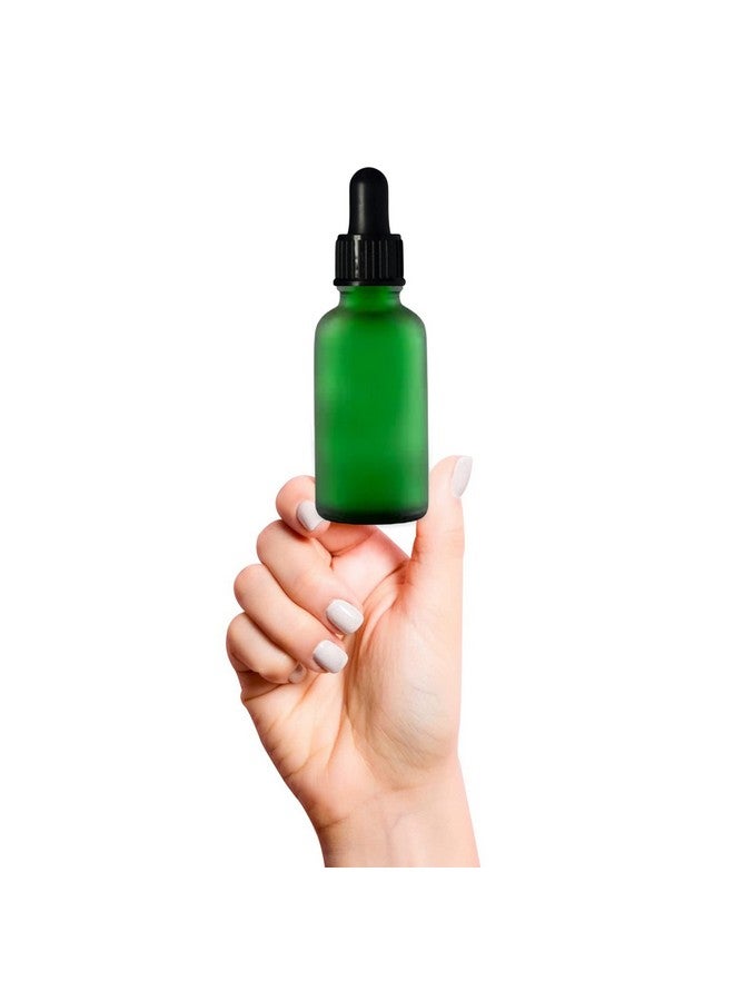 ديفينيز زجاجة ديفينيز (عبوة من قطعتين) متعددة الأغراض قابلة لإعادة التعبئة باللون الأخضر الفاتح، 30 مل مع قطارة زجاجية سوداء لمستحضرات التجميل، والمصل، والزيوت الأساسية، والمزائج، والعناية بالبشرة، والسفر، والتونر، والمشاريع المنزلية - Image 2