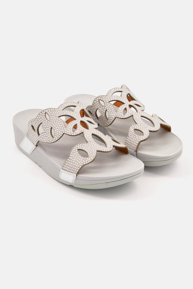 FitFlop Women Elora Crystal Slide, Silver - Image 1