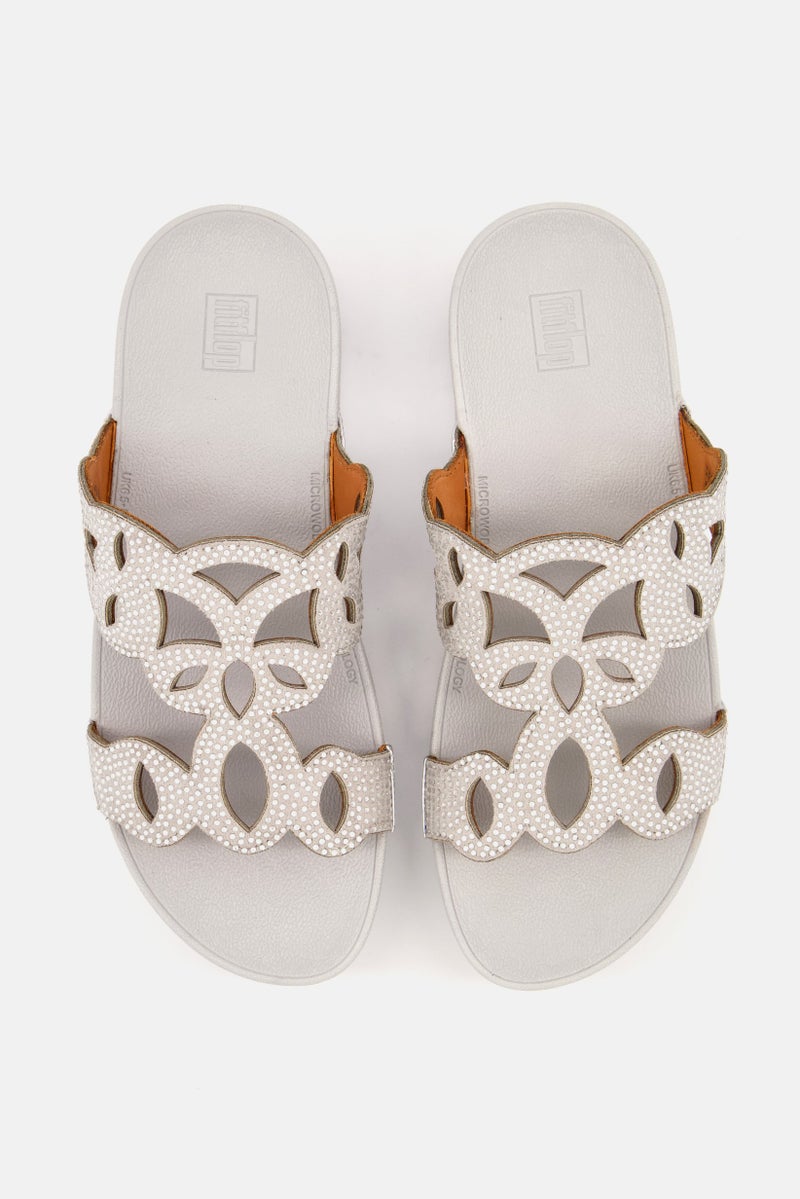 FitFlop Women Elora Crystal Slide, Silver - Image 4