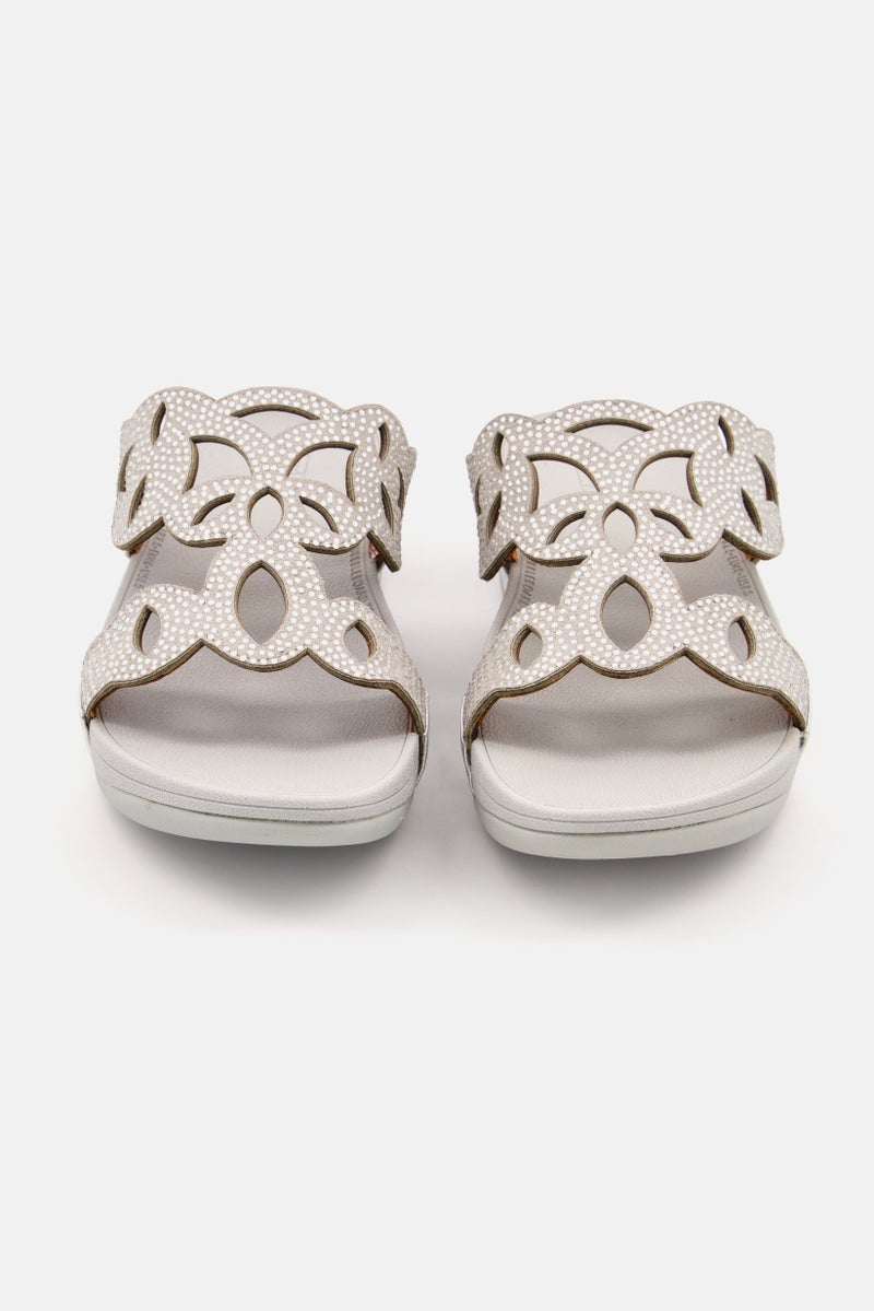 FitFlop Women Elora Crystal Slide, Silver - Image 3