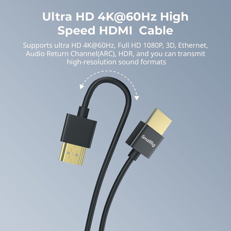 SMALLRIG HDMI 2.0 Cable 100cm / 3.28Ft (A to A) 4794 - Image 4