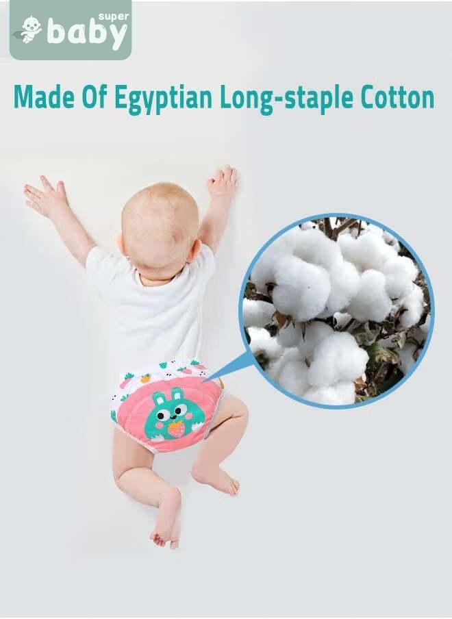 SuperBaby 2 Piece Potty Training Underwear, 6 Layers Breathable Cotton Absorbent Trainer Pants for Toddler Baby Boys Girls Waterproof - Image 2