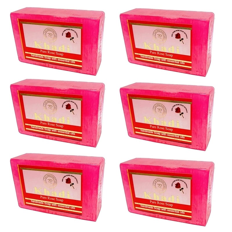 Khadi Herbal Herbigiri Herbal Rose Bath Soap 6  125GM l Parvati gramodyog Herbigiri Herbal products  Made In India