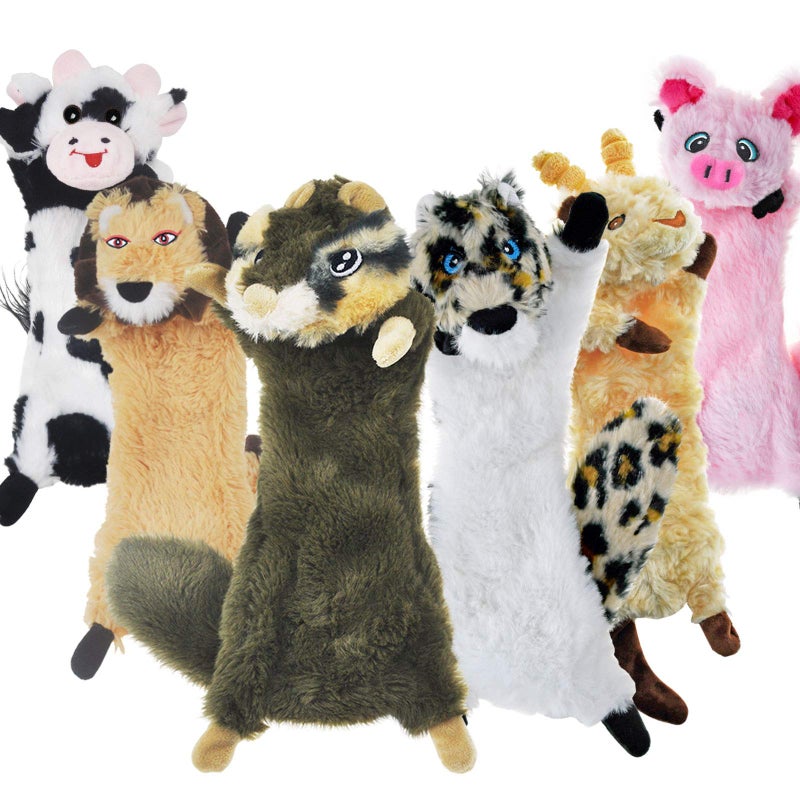 SHARLOVY Dog Squeaky Toys No Stuffing 6 Pack Dog Toys Crinkle Dog Toys for Small Dogs Durable Dog Chew Toys Plush Cute Animals Natural Puppy Toys for Teething Pet Toys Squeak - Image 1