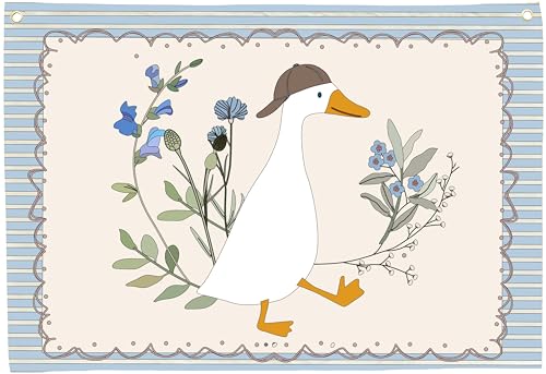 Sioial Silly Goose Nursery Rectangular Canvas BannerBoho Flag Wall Sign Decor for Boys Toddler Kid Baby Room Bedroom Playroom Kindergarten Reading Room DecorBaby Shower Birthday Christmas Gift - Image 1