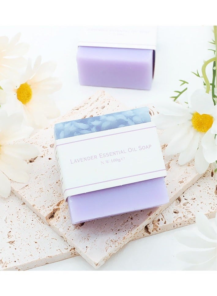 يوكانبي 1 قطعة فاخرة من الخزامى الصابون اليدوي تطهير مرطب التحكم في الزيت ، الزيت الأساسي المخصب للوجه والجسم - Image 1