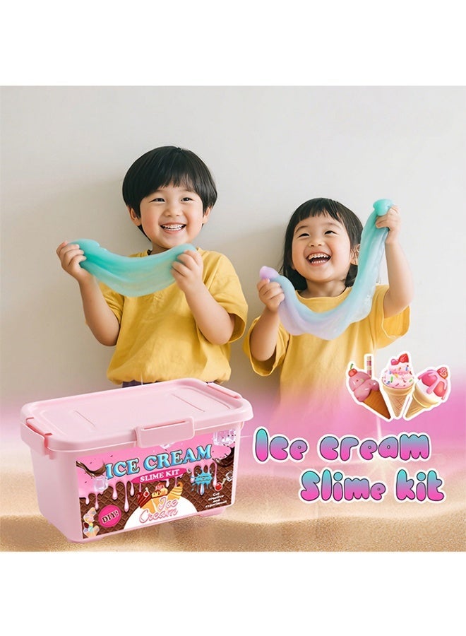 Beauenty Slime Making Kit for Kids 8+ - DIY Sensory Slime Toys Set with Bubble Tea Charms, Glow Powder & Multiple Containers - Fluffy Cloud Butter Slime Gifts for Party Favors & Birthdays - Image 4
