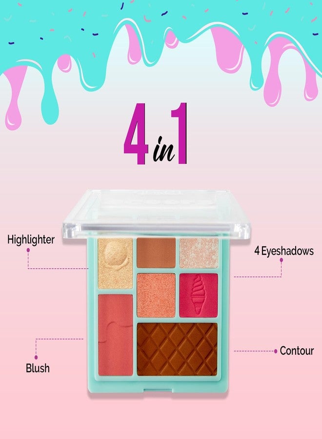 Glam 21 Glam21 Scoop Makeup Palette | Face Palette With Eyeshadow, Blusher, Contour and Highlighter | Mix of Mattes & Shimmers | Highly Pigmented | Travel-Friendly | All-in-One Kit | Sundae Fundae|15gm - Image 5