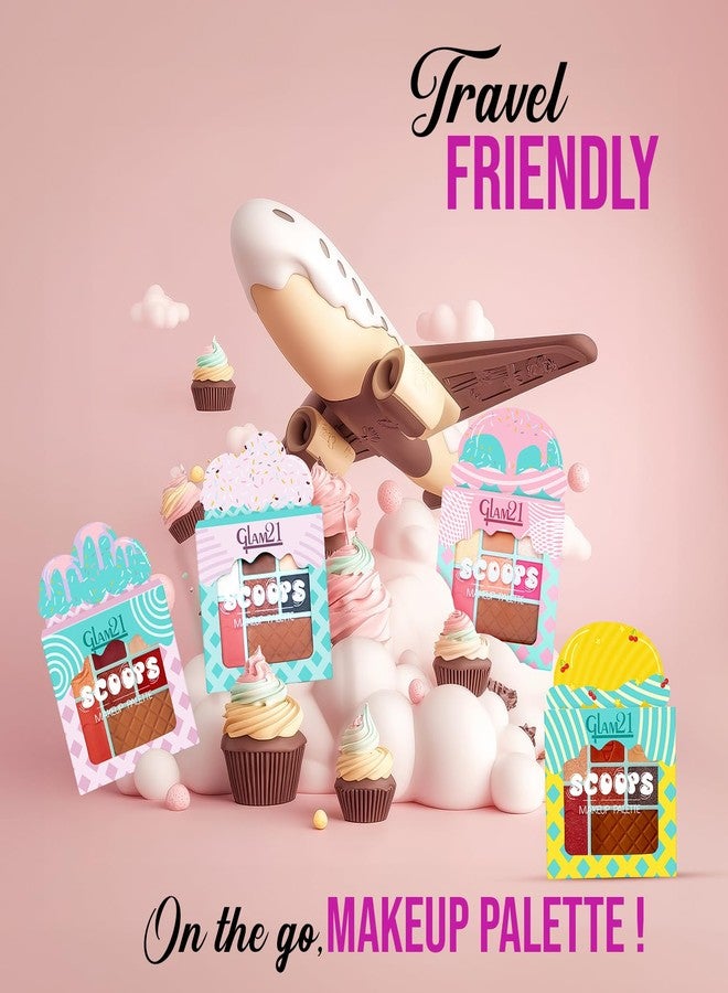 Glam 21 Glam21 Scoop Makeup Palette | Face Palette With Eyeshadow, Blusher, Contour and Highlighter | Mix of Mattes & Shimmers | Highly Pigmented | Travel-Friendly | All-in-One Kit | Sundae Fundae|15gm - Image 4