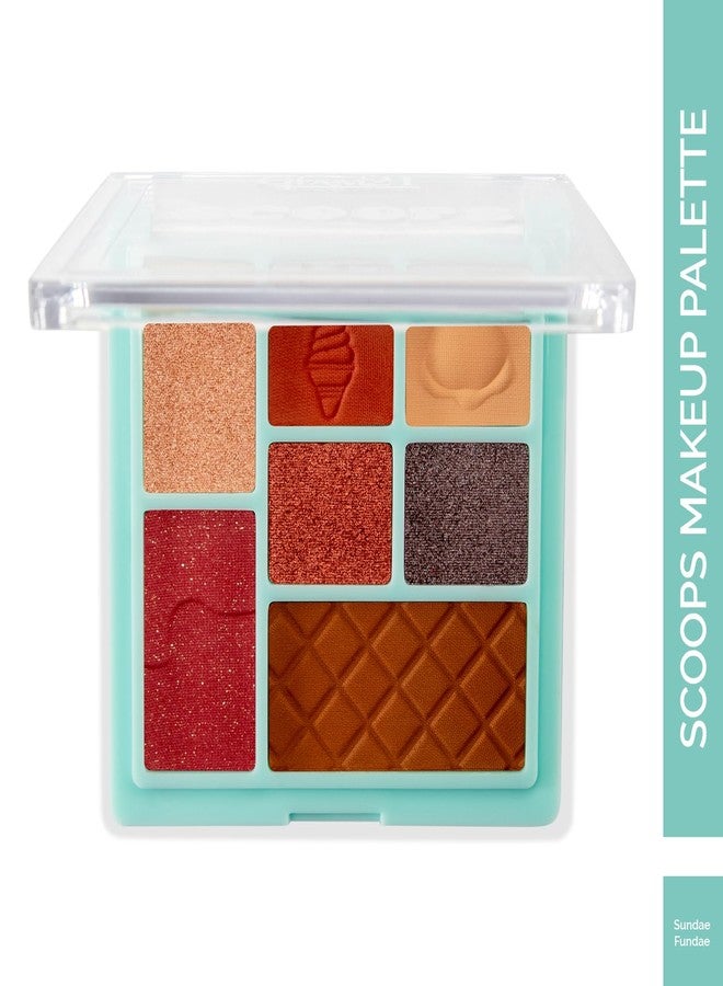 Glam 21 Glam21 Scoop Makeup Palette | Face Palette With Eyeshadow, Blusher, Contour and Highlighter | Mix of Mattes & Shimmers | Highly Pigmented | Travel-Friendly | All-in-One Kit | Sundae Fundae|15gm - Image 2