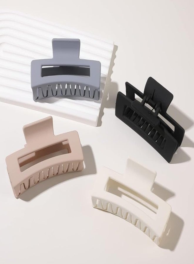 Minta Hair Claw Clips for Women Thick Thin Hair - Big Hair Clips Matte Claw Clips Medium Rectangle Claw Clip Strong Hold Cute Jaw Clip Non-slip Hair Styling Accessories - Image 3