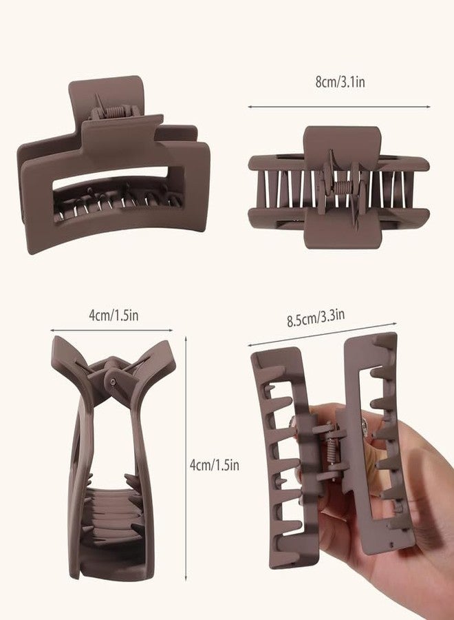 Minta Hair Claw Clips for Women Thick Thin Hair - Big Hair Clips Matte Claw Clips Medium Rectangle Claw Clip Strong Hold Cute Jaw Clip Non-slip Hair Styling Accessories - Image 5