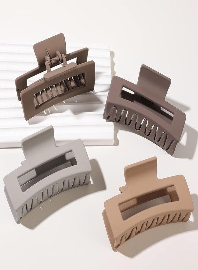 Minta Hair Claw Clips for Women Thick Thin Hair - Big Hair Clips Matte Claw Clips Medium Rectangle Claw Clip Strong Hold Cute Jaw Clip Non-slip Hair Styling Accessories - Image 2