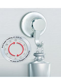 إيفرلوك Everloc Vacuum Suction Wall Mounted Chrome Soap and Shampoo Holder, Bathroom Corner Shelf, Sink Caddy, Rustproof and Waterproof, Easy Install, No Drilling, EVL-10201  - Image 4