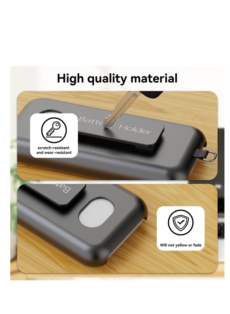 حافظة بطارية محمولة مقاومة للماء لجهاز Apple Vision Pro VR مع مشبك وحزام، حماية شاملة لملحقات الواقع الافتراضي باللون الأسود - Image 5