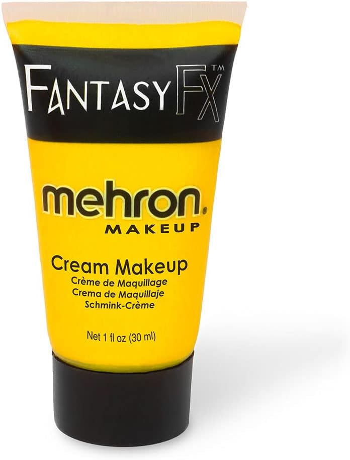 Mehron Makeup Fantasy FX Cream Makeup - Water Based Yellow Face Paint & Body Paint for Adults (1 fl oz) - Image 1