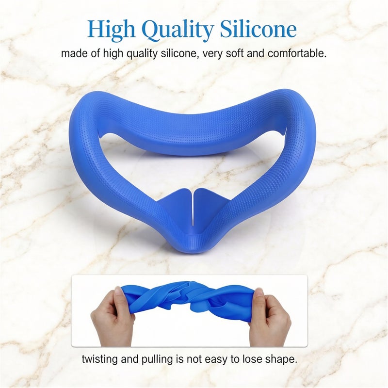 Replacement for Oculus Quest 2 Silicone Eye Cover Silicone Face Cover Light Blocking Face Pad Sweatproof Washable Eye Cover - Image 2