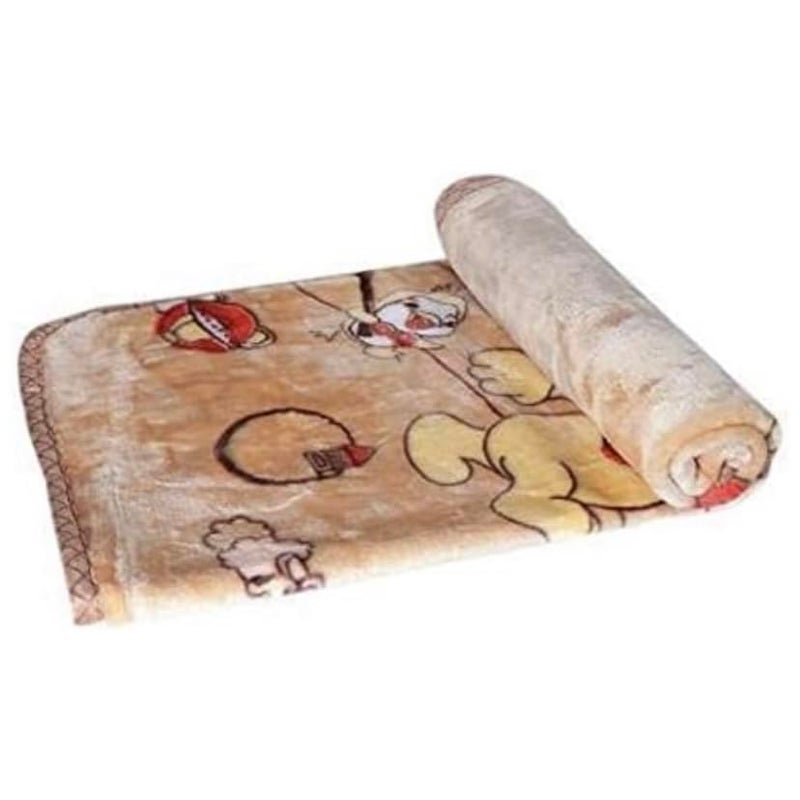 PWI Newborn Cloudy Baby's All Season Ultra Soft Double Layer Blanket/Wrapper for Baby (0-3 Years) (90x110cm) -Beige - Image 2