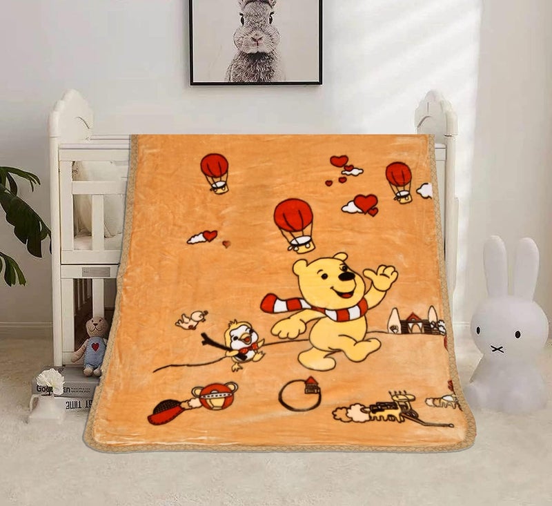 PWI Newborn Cloudy Baby's All Season Ultra Soft Double Layer Blanket/Wrapper for Baby (0-3 Years) (90x110cm) -Beige - Image 3