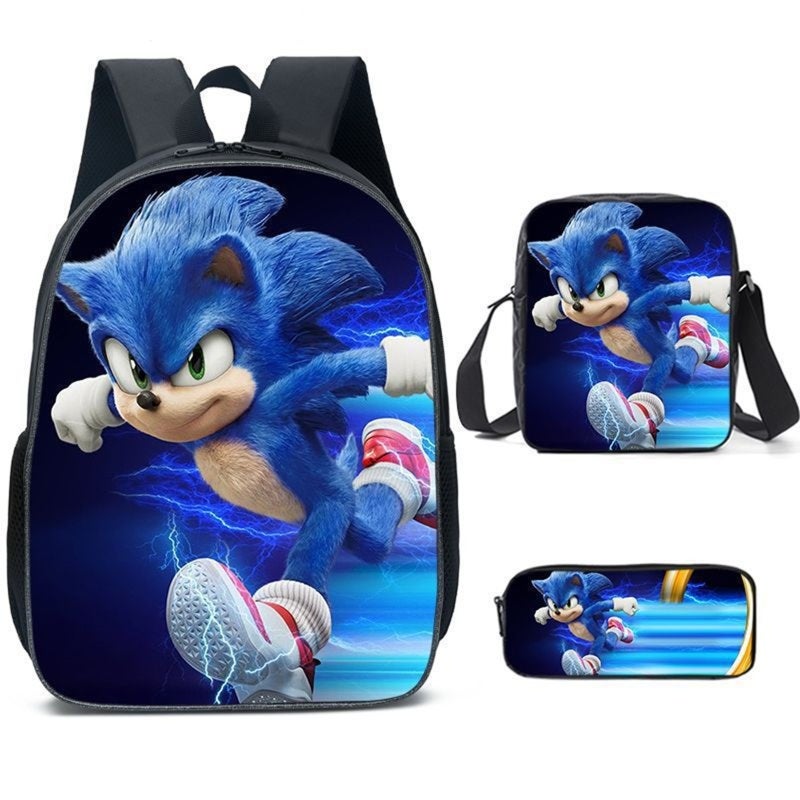 Brawl Stars Student Backpack Three-Piece Set Durable Polyester - Vibrant Cartoon Design Lightweight School Backpack for Students - Image 1