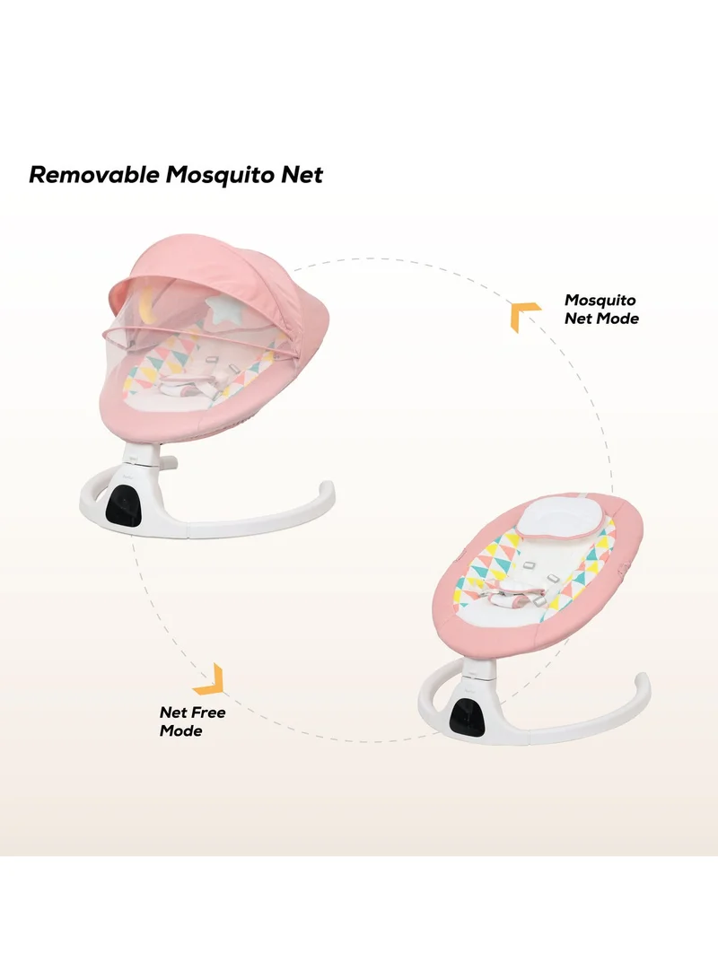 Nurtur Nurtur Automatic Baby  Swing Chair   Swing Motion  Multi-Directional seat position song control  Bluetooth  Pink