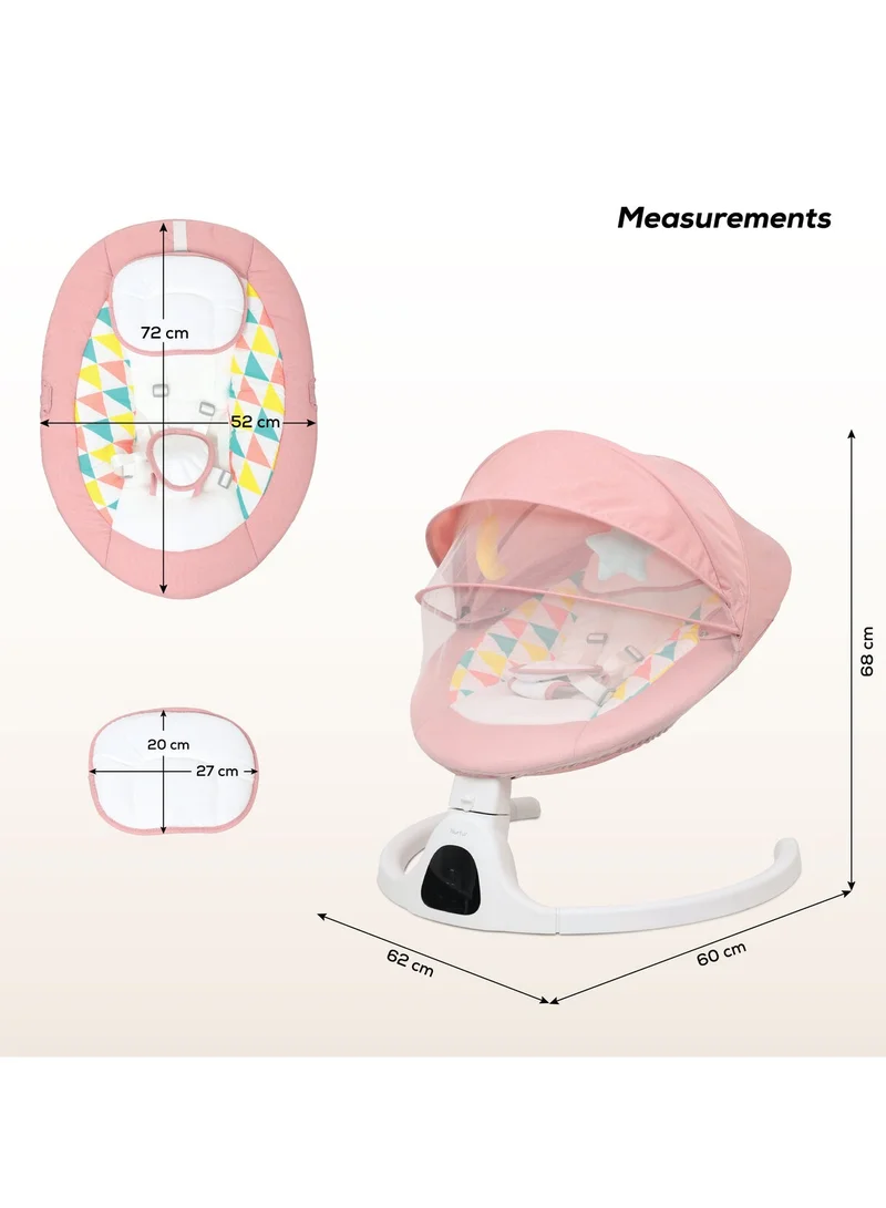 Nurtur Nurtur Automatic Baby  Swing Chair   Swing Motion  Multi-Directional seat position song control  Bluetooth  Pink