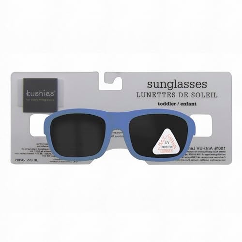 Kushies Kid Size Dupont Rubber Sunglasses with Polycarbonate Lenses (Newborn, Blue) - Image 3