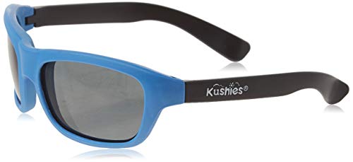 Kushies Kid Size Dupont Rubber Sunglasses with Polycarbonate Lenses (Newborn, Blue) - Image 1
