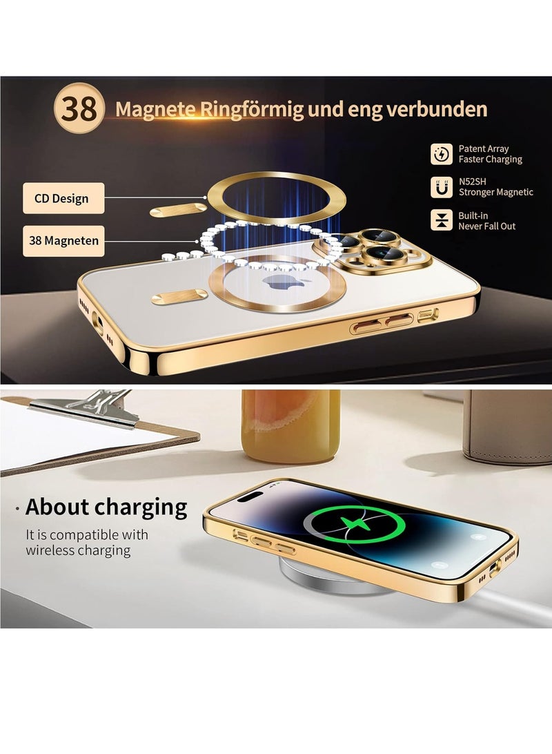 ELTRAZONE Magnetic Phone Case Compatible with iPhone 15 Pro Case, Camera Lens Full Protection, Non-Yellowing Shockproof Ultra Slim Silicone Cover Support Wireless Charging - Image 5