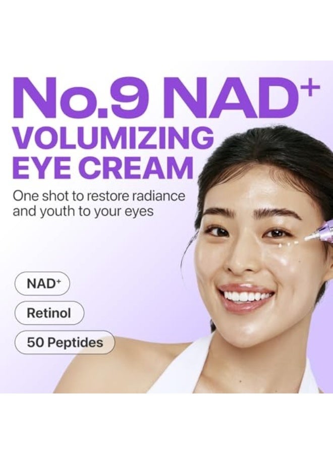Numbuzin No.9 Eye Cream | NAD+ Retinol Volume Eye Cream | Firming, Wrinkles, Fine Lines, Dark Circles, Puffy | Retinol, Peptides, Niacinamide | Undereye Treatment Serum | 0.33 fl. oz. - Image 2