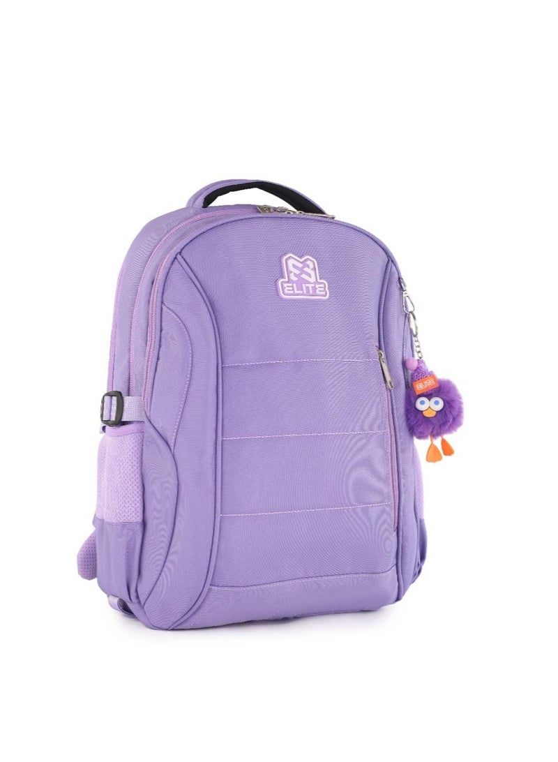 Elite Bags Elite TULIP GS264 18 Inch School Backpack for Girls, Water Resistant Lightweight Laptop Backpack with 2 Main Compartments, Trolley Sleeve, Front Zipper Pocket, Side Bottle Pockets, Spinal Comfort Back Support - Image 3
