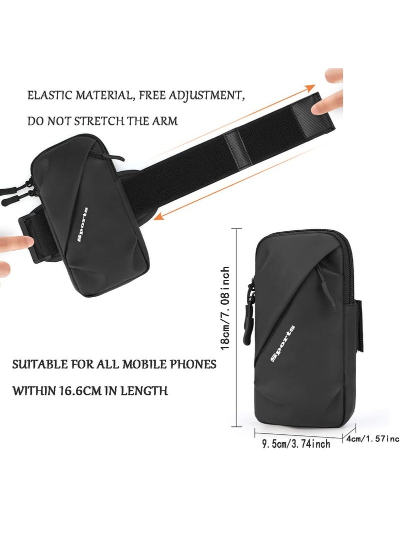 KASTWAVE Phone Armband Sleeve for Running, Universal Sports Armband for All Phones, Cell Phone Holder Armband for Exercise Workout Walking Gym (Black) - Image 5