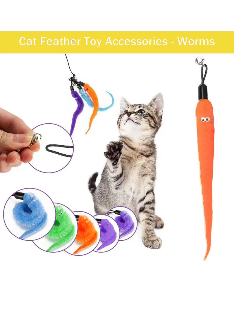 Kidle 12 PCS Indoor Cat Toys Pet Interactive Teaser Stick Set Cat Feather Stick Toys - Image 3