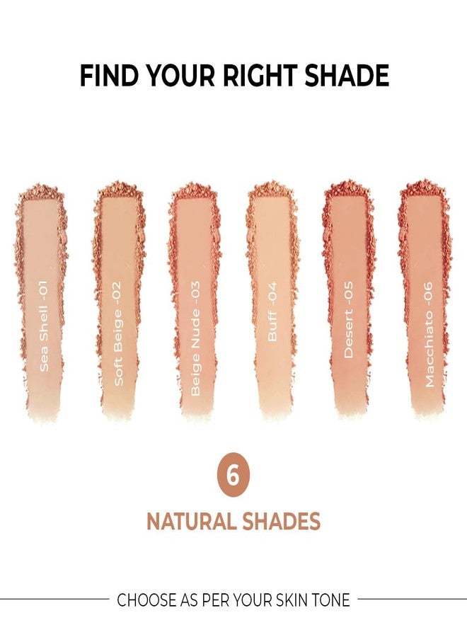 SOKU Wake Up to Make Up Matte Compact Powder with SPF, Castor Oil & Niacinamide | Lightweight & Shine Control | Long Lasting | Conceals Imperfections | Even Tone Complexion| Face Powder (Sea Shell 01) - 9 g - Image 5