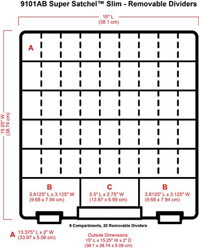 ArtBin 9101AB Super Satchel Slim with Removable Dividers, Art & Craft Organizer, [1] Plastic Storage Case, Clear, Divided Compartments - Image 3