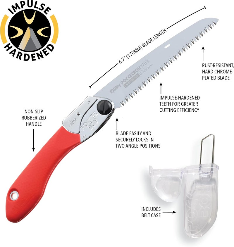 SILKY Professional Series PocketBoy Folding Saw 170mm Large Teeth (346-17) - Image 4