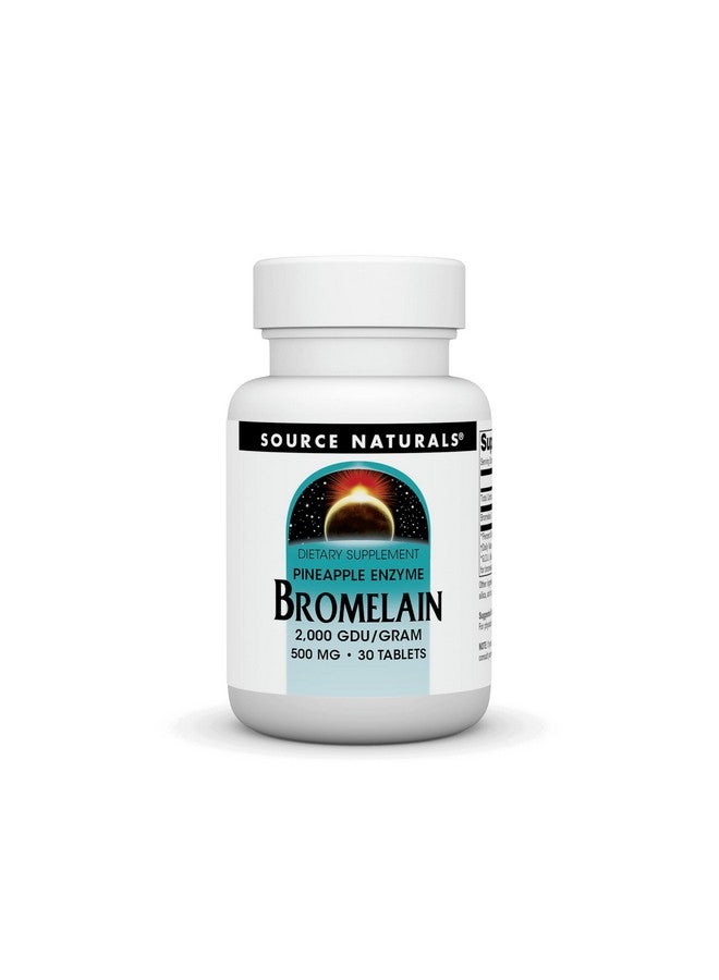 Source Naturals, Inc. Bromelain 500mg 2000GDU 30 Tablet - Image 1