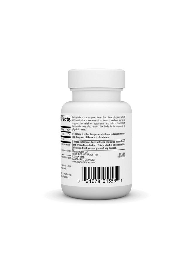 Source Naturals, Inc. Bromelain 500mg 2000GDU 30 Tablet - Image 3
