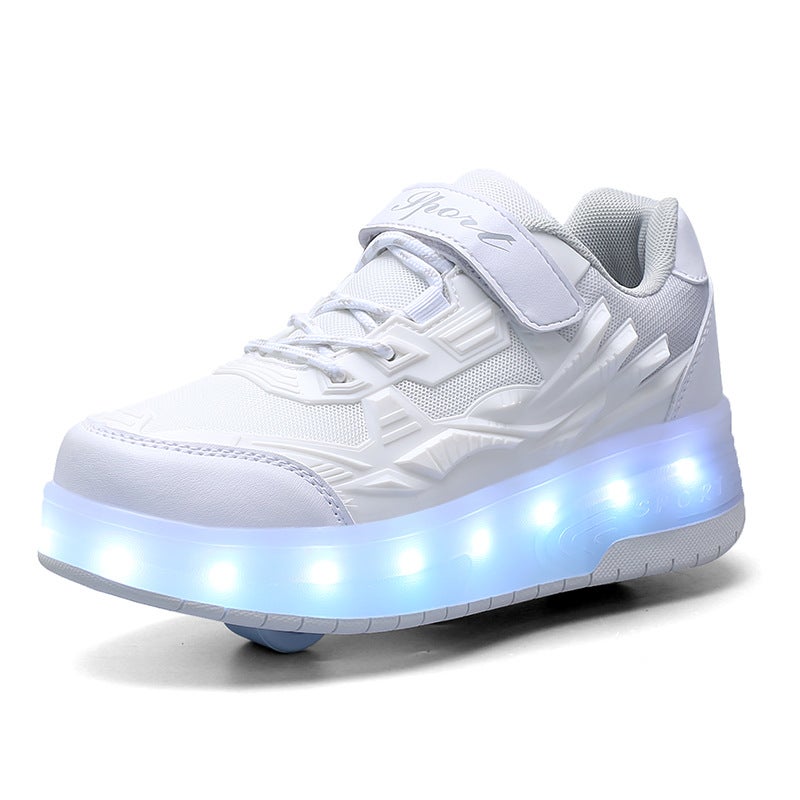 Children's Light-Up Charging Roller Skate Shoes with Retractable Wheels - Image 2