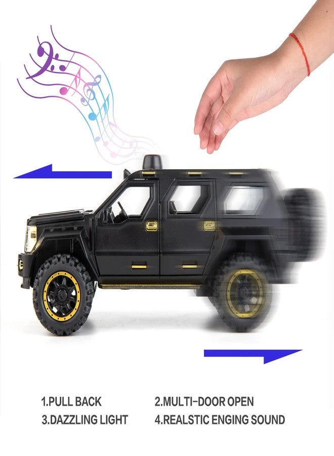 BDTCTK Compatible for 1:24 G.Patton Car Model, Diecast Pull Back Car Toy car, Doors Open, Light and Sound, Boys Toys Kids Adults Gifts Black - Image 3