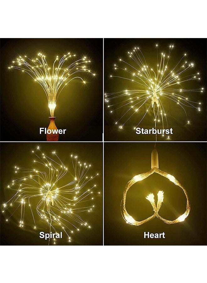 JCB CHIC Solar String Lights 120LED Outdoor Copper Wire Light Fairy Lights Waterproof Starry Light for Bedroom Patio Garden Party Wedding Holiday Festival Decoration Light 2Pack (120led Warm Color - Battery) - Image 4