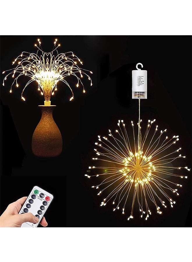 JCB CHIC Solar String Lights 120LED Outdoor Copper Wire Light Fairy Lights Waterproof Starry Light for Bedroom Patio Garden Party Wedding Holiday Festival Decoration Light 2Pack (120led Warm Color - Battery) - Image 1