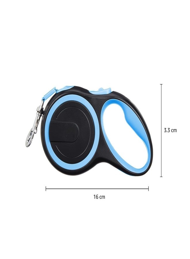 Tinytotem Retractable Dog Leash | 5 Meter | for Large Dogs Up to 50 Kg | Heavy Duty Leash for Pets | Strong Nylon Tape, Anti-Slip Handle, Built in Spring, One-Click Brake Pause | Blue - Image 5