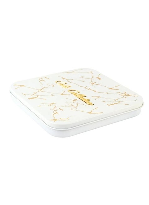Basbousa baking and cutting tray, white, square shape